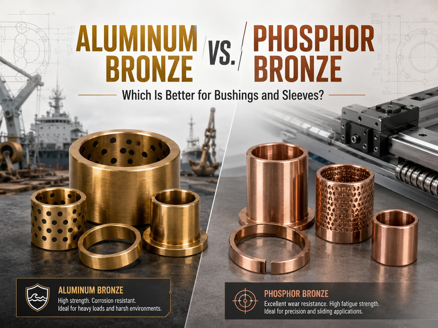 Aluminum Bronze vs. Phosphor Bronze: Which Is Better for Bushings and Sleeves?